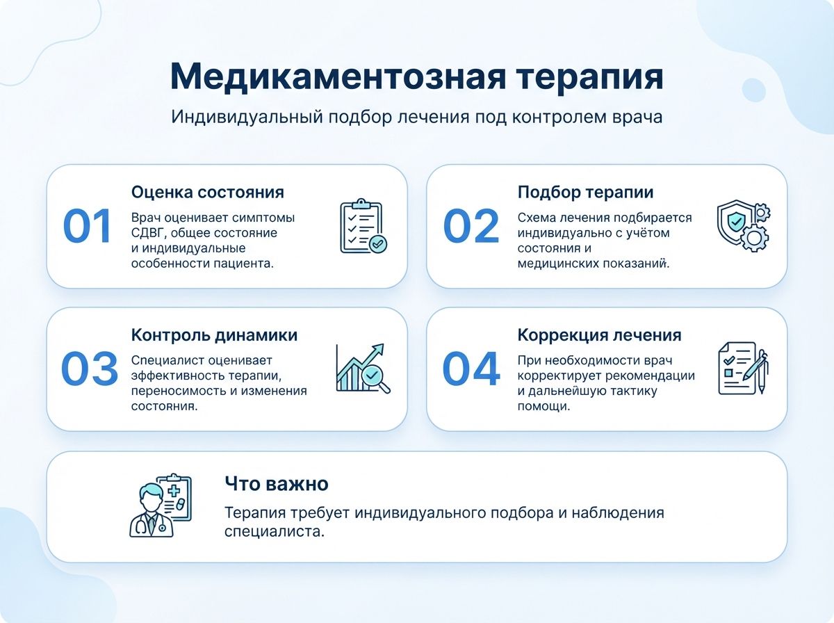 Лечение СДВГ в Топках у детей и взрослыхинфографика